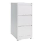 ΦΟΡΙΑΜΟΣ Αρχειοθέτησης Γραφείου 3 Συρτάρια, Μέταλλο Βαφή Άσπρο H.103 46x62x103cm - Image 7