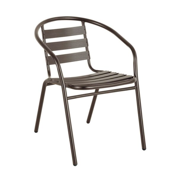 FUNKY Πολυθρόνα Μέταλλο - Αλουμίνιο Βαφή Καφέ 54x60x73cm - Image 7