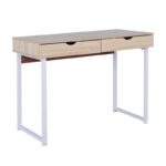 ΓΡΑΦΕΙΟ με 2 Συρτάρια Μέταλλο Βαφή Άσπρο - Maple 100x48x75cm - Image 7