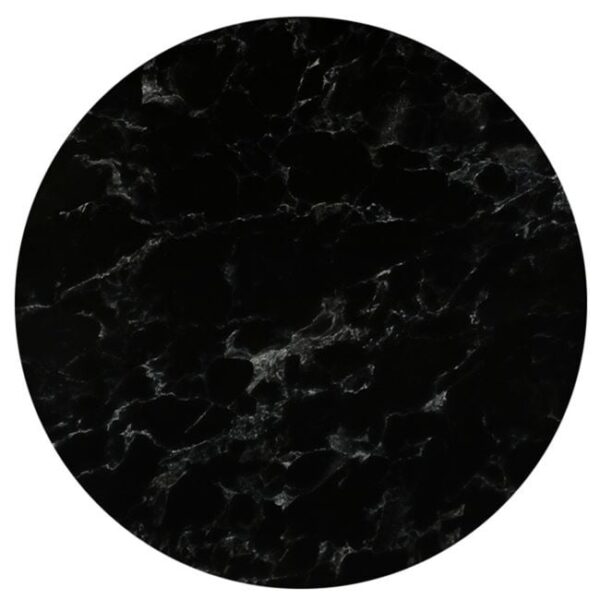 HPL (High Pressure Laminated) Επιφάνεια Τραπεζιού Απόχρωση Black Marble, UV Φ120cm/12mm - Image 5