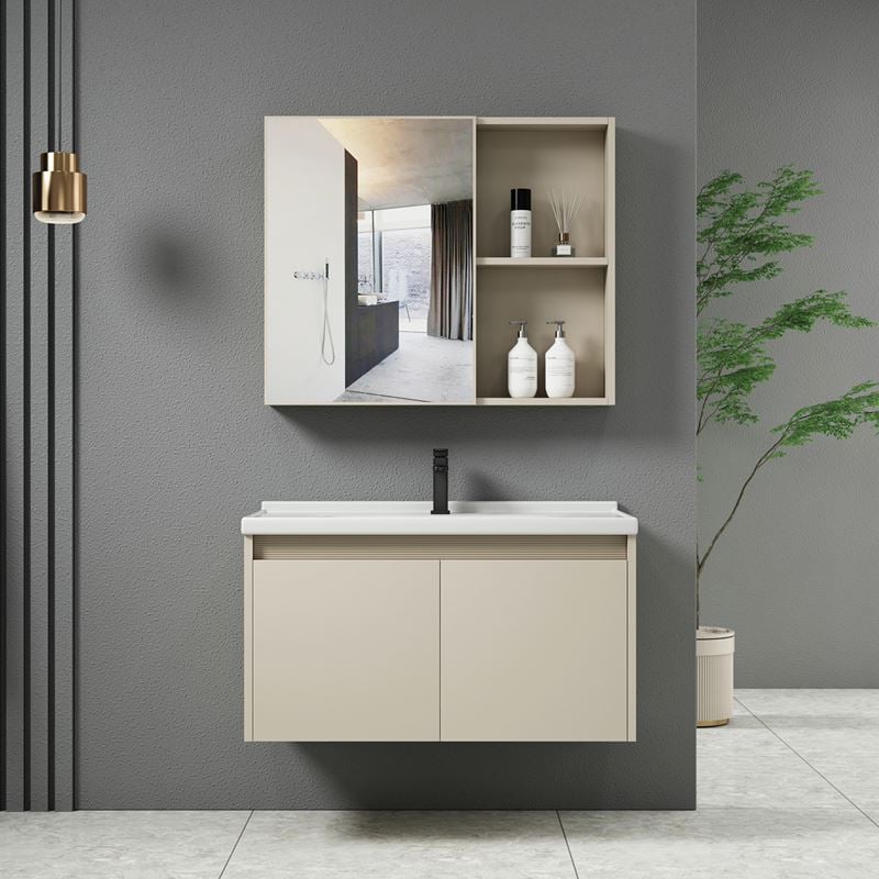 idea-1-set-epiplo-kremasto-baniou-cream-kathreptis-pagkos-me-niptira-kai-bataria-enlarge IDEA-1 Set Έπιπλο Μπάνιου Cream, Καθρέπτης + Πάγκος με Νιπτήρα και Μπαταρία Up:55x11x60cm Down:60x47x45cm - Image 1