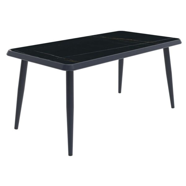 JARDIN Τραπέζι Dining Κήπου-Βεράντας ALU Ανθρακί, Επιφάνεια Μαύρο HPL 180x90x75cm - Image 7