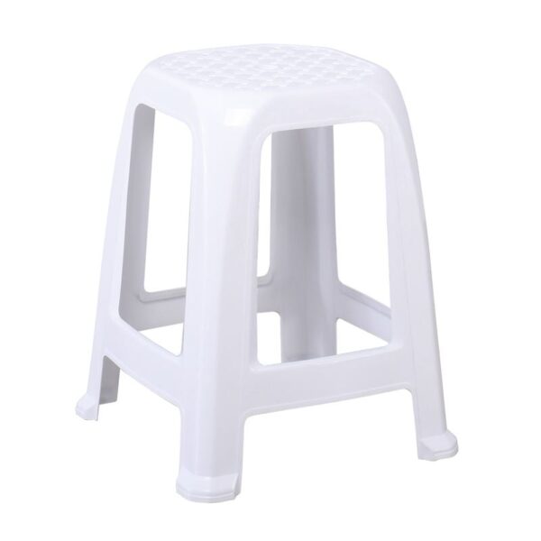 JELLO Σκαμπό Βοηθητικό Κήπου - Μπάνιου Στοιβαζόμενο, PP Απόχρωση Άσπρο 37x37x46cm - Image 5