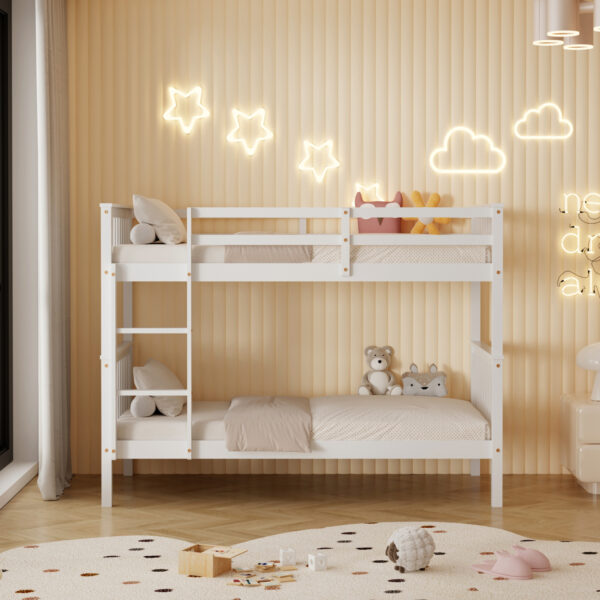 ΚΟΥΚΕΤΑ ΠΑΙΔΙΚΗ ΜΕ 2 ΣΤΡΩΜΑΤΑ LANTAI HM21307.01 ΞΥΛΟ ΠΕΥΚΟΥ ΛΕΥΚΟ--ΣΤΡΩΜΑΤΑ 90x190εκ - Image 5