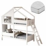 ΚΟΥΚΕΤΑ ΠΑΙΔΙΚΗ ΜΕ 2 ΣΤΡΩΜΑΤΑ COMBO HM21316 ΞΥΛΟ ΠΕΥΚΟΥ ΛΕΥΚΟ--ΣΤΡΩΜΑΤΑ 90x190εκ