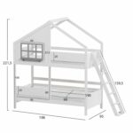 ΚΟΥΚΕΤΑ ΠΑΙΔΙΚΗ ΜΕ 2 ΣΤΡΩΜΑΤΑ COMBO HM21316 ΞΥΛΟ ΠΕΥΚΟΥ ΛΕΥΚΟ--ΣΤΡΩΜΑΤΑ 90x190εκ - Image 3