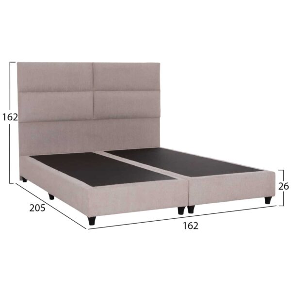 ΚΡΕΒΑΤΙ MILO HM616.32 ΜΠΕΖ ΥΦΑΣΜΑ ΓΙΑ ΣΤΡΩΜΑ 160x200εκ - Image 3