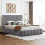 ΚΡΕΒΑΤΙ REMO ΜΕ ΑΠΟΘΗΚΕΥΤΙΚΟ ΧΩΡΟ HM719.22 ΥΦΑΣΜΑ TEDDY ΓΚΡΙ-ΓΙΑ ΣΤΡΩΜΑ 160x200εκ - Image 10