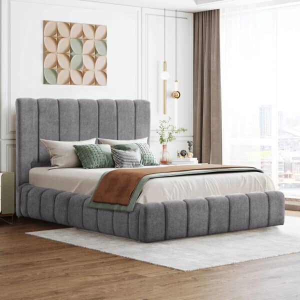 ΚΡΕΒΑΤΙ REMO ΜΕ ΑΠΟΘΗΚΕΥΤΙΚΟ ΧΩΡΟ HM719.22 ΥΦΑΣΜΑ TEDDY ΓΚΡΙ-ΓΙΑ ΣΤΡΩΜΑ 160x200εκ - Image 10