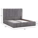 ΚΡΕΒΑΤΙ REMO ΜΕ ΑΠΟΘΗΚΕΥΤΙΚΟ ΧΩΡΟ HM719.22 ΥΦΑΣΜΑ TEDDY ΓΚΡΙ-ΓΙΑ ΣΤΡΩΜΑ 160x200εκ - Image 9