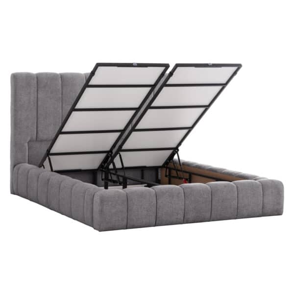 ΚΡΕΒΑΤΙ REMO ΜΕ ΑΠΟΘΗΚΕΥΤΙΚΟ ΧΩΡΟ HM719.22 ΥΦΑΣΜΑ TEDDY ΓΚΡΙ-ΓΙΑ ΣΤΡΩΜΑ 160x200εκ - Image 6