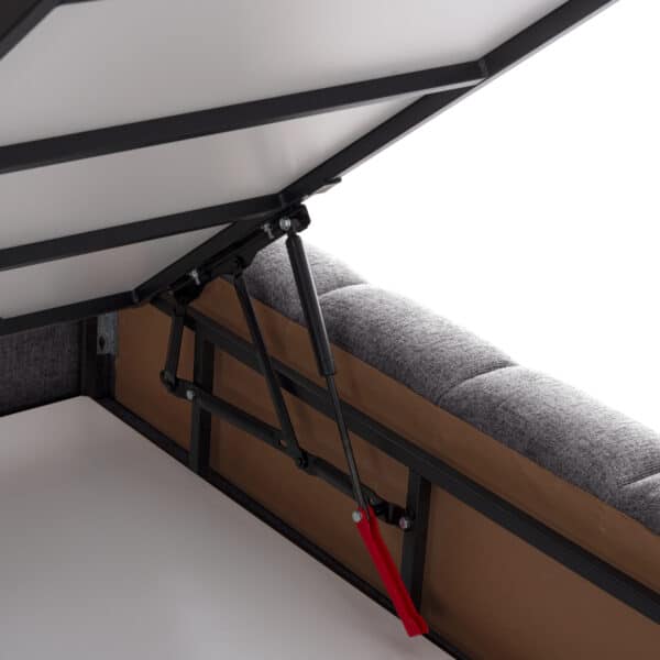 ΚΡΕΒΑΤΙ REMO ΜΕ ΑΠΟΘΗΚΕΥΤΙΚΟ ΧΩΡΟ HM719.22 ΥΦΑΣΜΑ TEDDY ΓΚΡΙ-ΓΙΑ ΣΤΡΩΜΑ 160x200εκ - Image 5