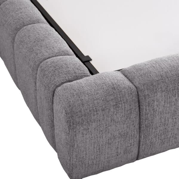 ΚΡΕΒΑΤΙ REMO ΜΕ ΑΠΟΘΗΚΕΥΤΙΚΟ ΧΩΡΟ HM719.22 ΥΦΑΣΜΑ TEDDY ΓΚΡΙ-ΓΙΑ ΣΤΡΩΜΑ 160x200εκ - Image 2