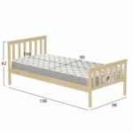 ΚΡΕΒΑΤΙ ΠΑΙΔΙΚΟ ΜΕ ΣΤΡΩΜΑ GIMLY HM21300 ΞΥΛΟ ΠΕΥΚΟΥ ΣΕ ΦΥΣΙΚΟ ΓΙΑ ΣΤΡΩΜΑ 90x190εκ - Image 3