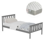 ΚΡΕΒΑΤΙ ΠΑΙΔΙΚΟ ΜΕ ΣΤΡΩΜΑ GIMLY HM21300.02 ΞΥΛΟ ΠΕΥΚΟΥ ΣΕ ΓΚΡΙ- ΓΙΑ ΣΤΡΩΜΑ 90x190εκ