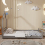 ΚΡΕΒΑΤΙ ΠΑΙΔΙΚΟ ΜΕ ΣΤΡΩΜΑ HOUSER HM21301.01 ΞΥΛΟ ΠΕΥΚΟΥ ΣΕ ΓΚΡΙ--ΣΤΡΩΜΑ 90x190εκ - Image 5