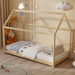 ΚΡΕΒΑΤΙ ΠΑΙΔΙΚΟ ΜΕ ΣΤΡΩΜΑ PEPE HM21302 ΞΥΛΟ ΠΕΥΚΟΥ ΣΕ ΦΥΣΙΚΟ--ΣΤΡΩΜΑ 90x190εκ - Image 2