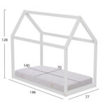 ΚΡΕΒΑΤΙ ΠΑΙΔΙΚΟ ΜΕ ΣΤΡΩΜΑ PEPE HM21303.01 ΞΥΛΟ ΠΕΥΚΟΥ ΣΕ ΛΕΥΚΟ--ΣΤΡΩΜΑ 70x140εκ - Image 3