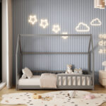 ΚΡΕΒΑΤΙ ΠΑΙΔΙΚΟ ΜΕ ΣΤΡΩΜΑ PHYLLIS HM21304.02 ΞΥΛΟ ΠΕΥΚΟΥ ΣΕ ΓΚΡΙ--ΣΤΡΩΜΑ 90x190εκ - Image 5