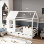 ΚΡΕΒΑΤΙ ΠΑΙΔΙΚΟ ΜΕ ΣΤΡΩΜΑ DOMER HM21319 ΞΥΛΟ ΠΕΥΚΟΥ ΣΕ ΛΕΥΚΟ--ΣΤΡΩΜΑ 90x190εκ - Image 2