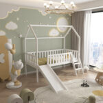 ΚΡΕΒΑΤΙ ΠΑΙΔΙΚΟ ΤΣΟΥΛΗΘΡΑ PHYLLIS HM21310.01 ΠΕΥΚΟ ΣΕ ΛΕΥΚΟ--ΜΕ ΣΤΡΩΜΑ 90x190εκ - Image 2