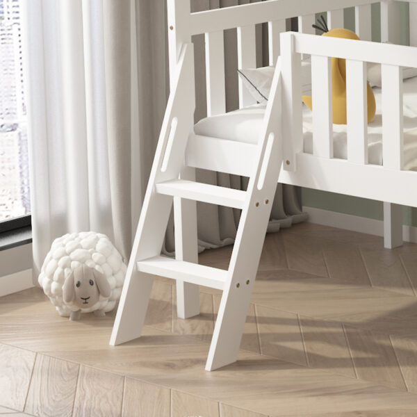 ΚΡΕΒΑΤΙ ΠΑΙΔΙΚΟ ΤΣΟΥΛΗΘΡΑ PHYLLIS HM21310.01 ΠΕΥΚΟ ΣΕ ΛΕΥΚΟ--ΜΕ ΣΤΡΩΜΑ 90x190εκ - Image 6