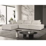 LARRY Καναπές Γωνία Αναστρέψιμη Σαλονιού - Καθιστικού, Ύφασμα Εκρού 301x201x100cm H.75/39cm - Image 9