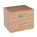 LIFE Κομοδίνο με 2 Συρτάρια, Απόχρωση Sonoma 48x40x39cm - Image 9