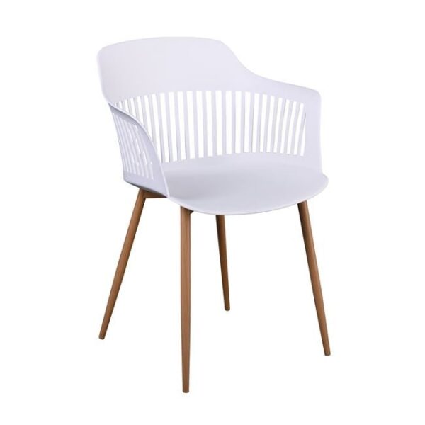 LOUISE Πολυθρόνα Μέταλλο Βαφή Φυσικό, PP-UV Άσπρο (εκτός συσκευασίας) 59x58x82cm - Image 13