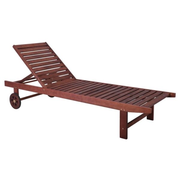 LUGANO Ξαπλώστρα Ξύλο Acacia, Απόχρωση Καρυδί 65x196x32cm - Image 7