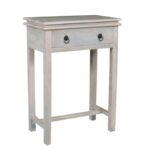 MAISON CONSOLE Έπιπλο Κονσόλα 1 Συρτάρι, Ξύλο Mango Antique Άσπρο 60x34x80cm - Image 5