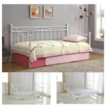 MARIN Daybed Κρεβάτι (90x190) + Βοηθητικό Κρεβάτι (85x185) Μέταλλο Βαφή Άσπρο 198x97x93 + 185x85x36cm - Image 5