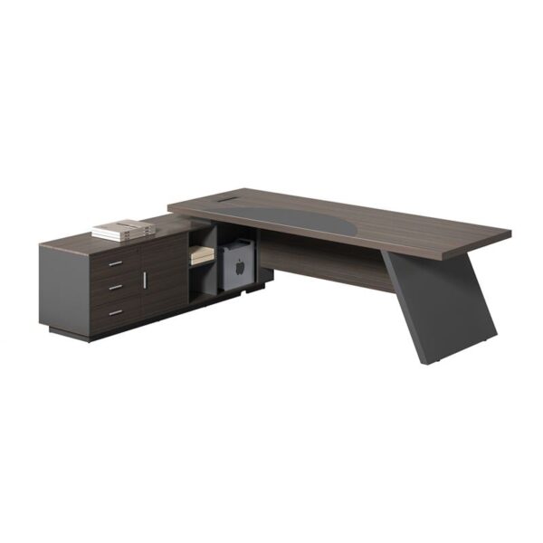 MASTER Γραφείο Αριστερή Γωνία, Απόχρωση Grey Walnut 180x90x75/180x50x62cm - Image 9