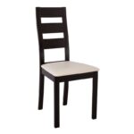 MILLER Καρέκλα Οξιά Σκούρο Καρυδί, PVC Εκρού 45x52x97cm - Image 16