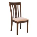 MOLTEN Καρέκλα Καρυδί, Ύφασμα Μπεζ 48x55x100cm - Image 7