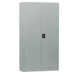 ΝΤΟΥΛΑΠΑ Δίφυλλη, 4 Ράφια, Μέταλλο Βαφή Γκρι 90x40x185cm - Image 7