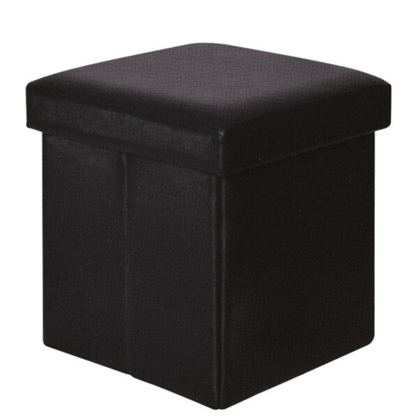 ORION Σκαμπό Αποθηκευτικό - Βοηθητικό, PU Μαύρο 38x38x38cm - Image 7