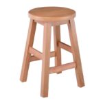 ΟΞΙΑ Σκαμπό Βοηθητικό Τετράγωνο, Λούστρο Φυσικό 31x31x50cm - Image 5