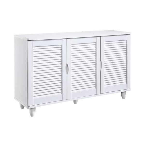 Παπουτσοθήκη 3 Πόρτες Απόχρωση Άσπρο 110x33x77cm - Image 5