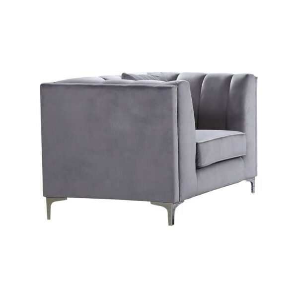 PARSON Πολυθρόνα Σαλονιού - Καθιστικού, Ύφασμα Velure Απόχρωση Σκούρο Γκρι 103x87x79cm - Image 7