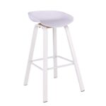 PENT Σκαμπό Bar, Μέταλλο Βαφή Άσπρο, PP Άσπρο 49x52x72/84cm - Image 13