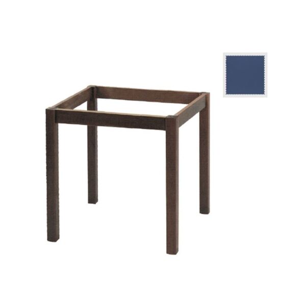 ΚΑΦΕΝΕΙΟΥ Βάση Τραπεζιού Οξιά Λυόμενη για Επιφάνεια 60x60cm, Βαφή Εμποτισμού Ανιλίνη Μπλε 49x49x73cm - Image 5