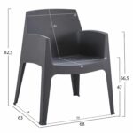 ΠΟΛΥΘΡΟΝΑ ΠΟΛΥΠΡΟΠΥΛΕΝΙΟΥ SLEEK HM6370.10 ΓΚΡΙ 68x63x82,5Υεκ. - Image 2