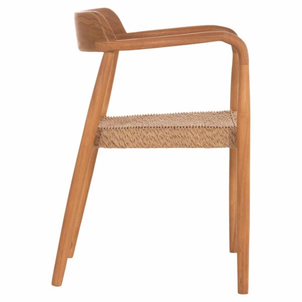 ΠΟΛΥΘΡΟΝΑ ΤΡΑΠΕΖΑΡΙΑΣ ROBBY HM18350 ΞΥΛΟ TEAK & ΣΧΟΙΝΙ VIRO ΦΥΣΙΚΟ 55x50x71Υεκ. - Image 4
