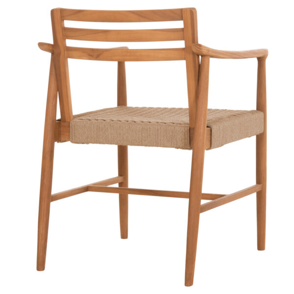 ΠΟΛΥΘΡΟΝΑ ΤΡΑΠΕΖΑΡΙΑΣ ROBIN HM18351 ΞΥΛΟ TEAK & ΣΧΟΙΝΙ VIRO ΦΥΣΙΚΟ 53,5x60x78Υεκ - Image 5