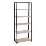 Ραφιέρα Πτυσσόμενη Μέταλλο Βαφή Μαύρο - Sonoma 64x32x153cm - Image 7