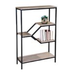 Ραφιέρα Μέταλλο Βαφή Μαύρο, Απόχρωση Sonoma 80x30x120cm - Image 5