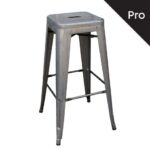 RELIX Σκαμπό Bar-Pro H.67cm, Στοιβαζόμενο, Μέταλλο Βαφή Metal με Διακοσμητική Σκουριά 43x43 H.67cm - Image 10