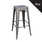 RELIX Σκαμπό Bar-Pro, Στοιβαζόμενο, Μέταλλο Βαφή Metal με Διακοσμητική Σκουριά 43x43 H.76cm - Image 13