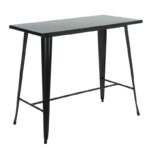RELIX Τραπέζι Bar Μέταλλο Βαφή Μαύρο 120x60x103cm - Image 5